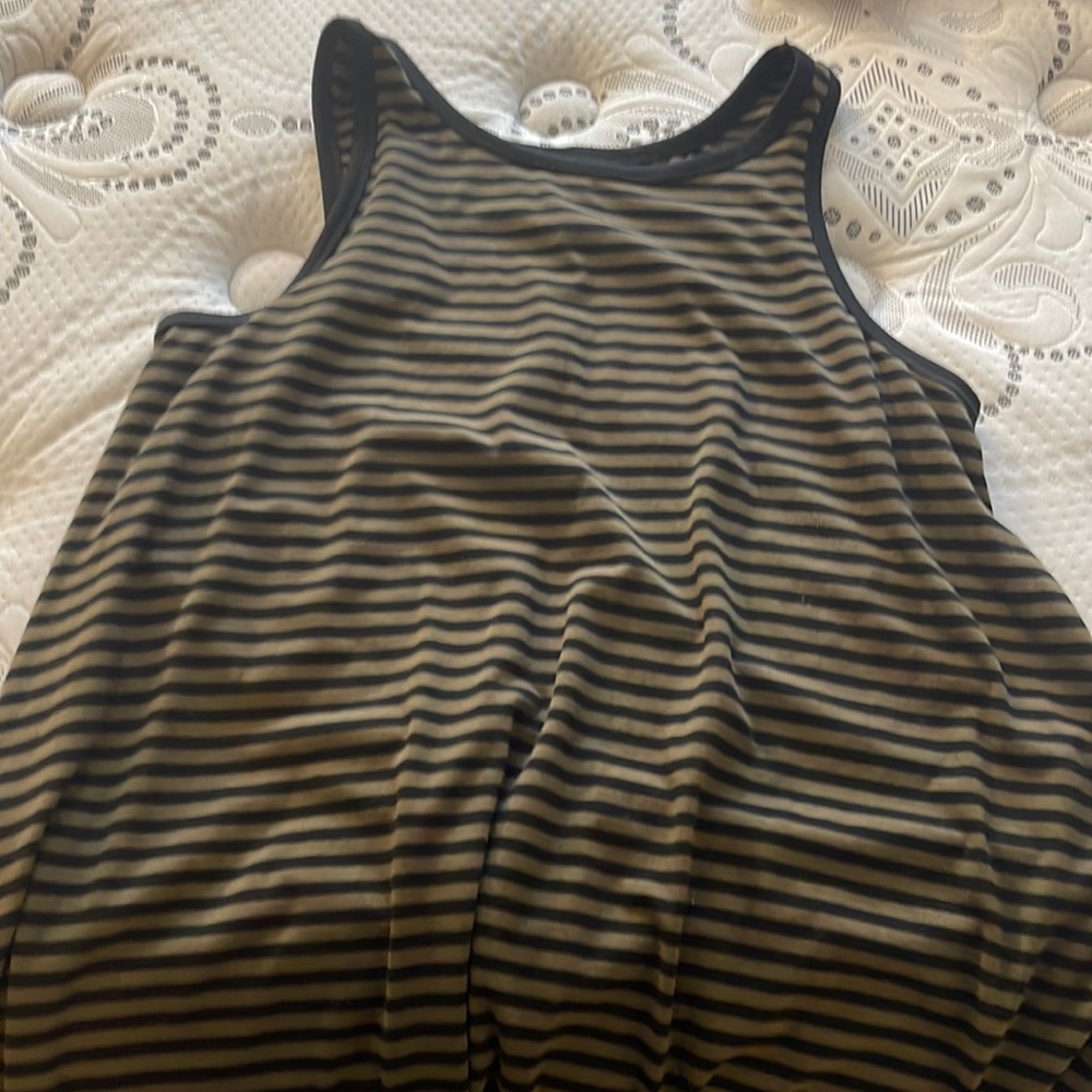 Black and olive dress